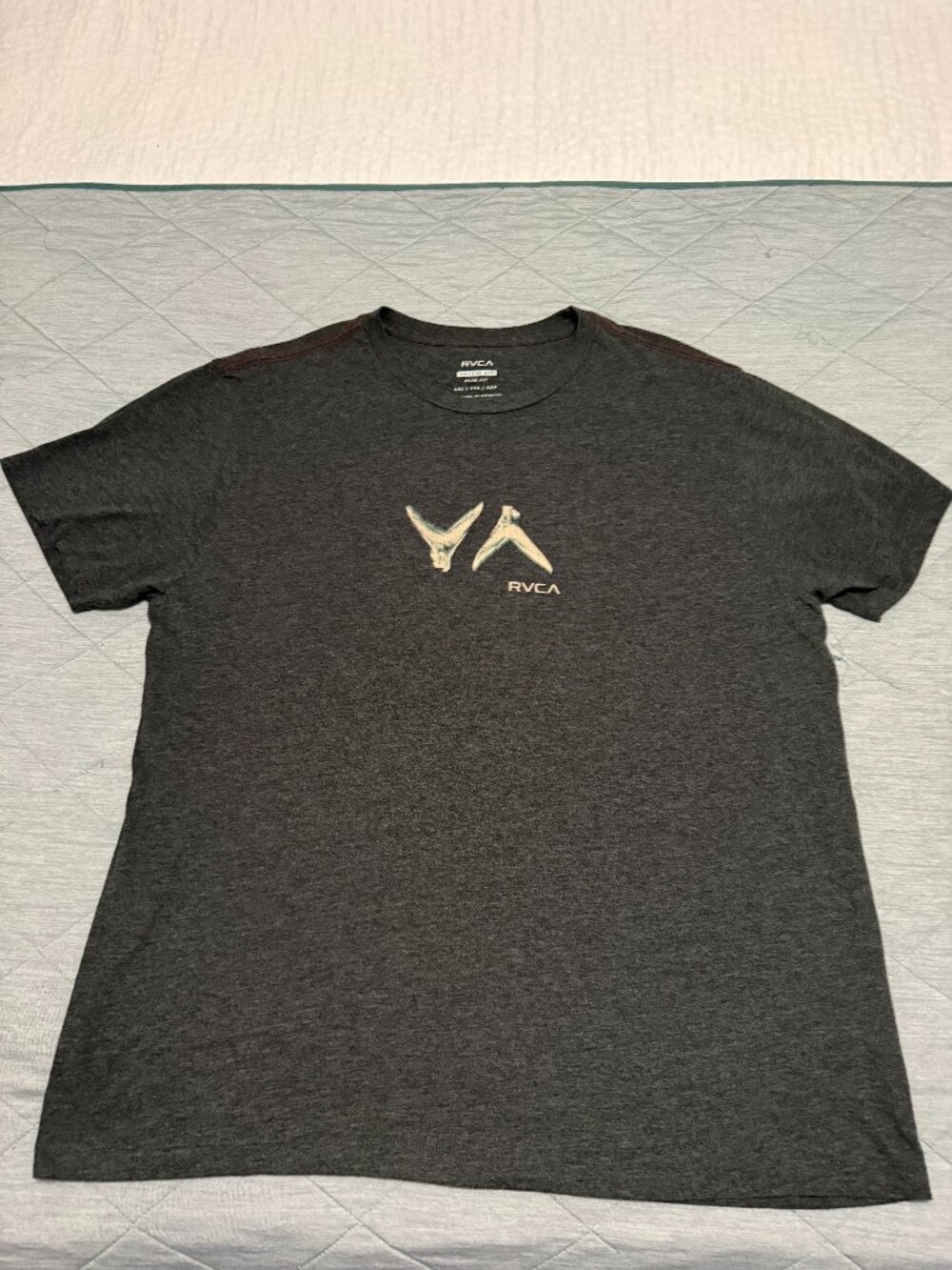 Mens RVCA Hawaii Fins XXL Gray T Shirt